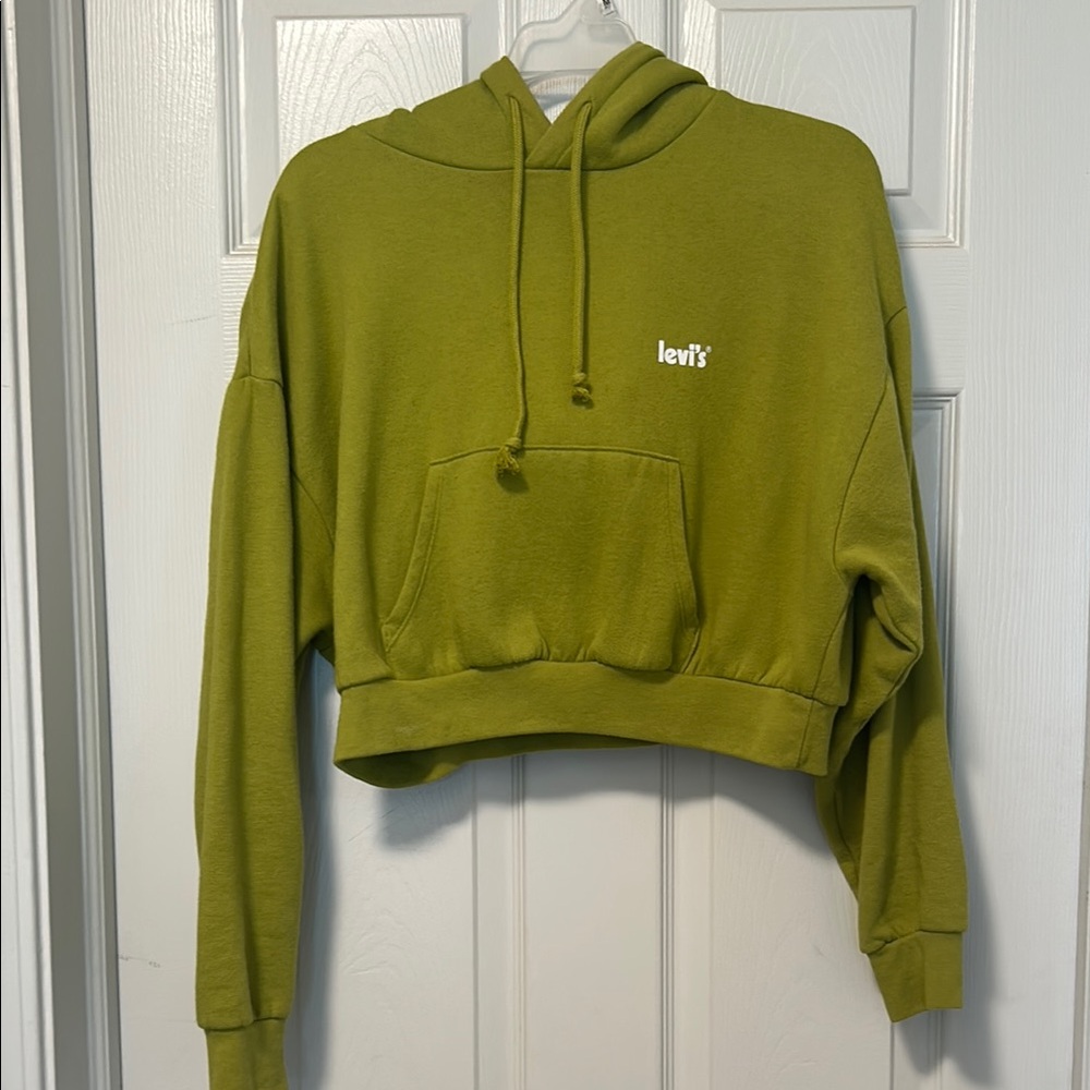 Levi's Women's Green Cropped Hoodie Sweater
